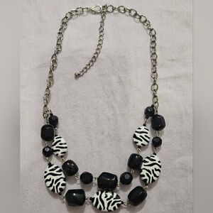 Elegant Black and White Necklace